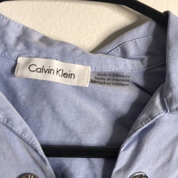 Calvin Klein Women's Lace Up Poplin top size medium - Picture 6 of 12